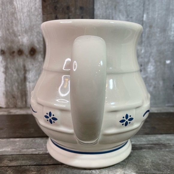 Longaberger Woven Tradition Classic Blue Pottery Small Pitcher East Liverpool OH - Picture 4 of 7
